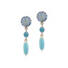 Amaro Handcrafted Earrings with Semi precious Turquoise ... | Earrings