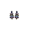 Amaro Floral earrings on Rhodium Plate with Semi Preciou... | Earrings