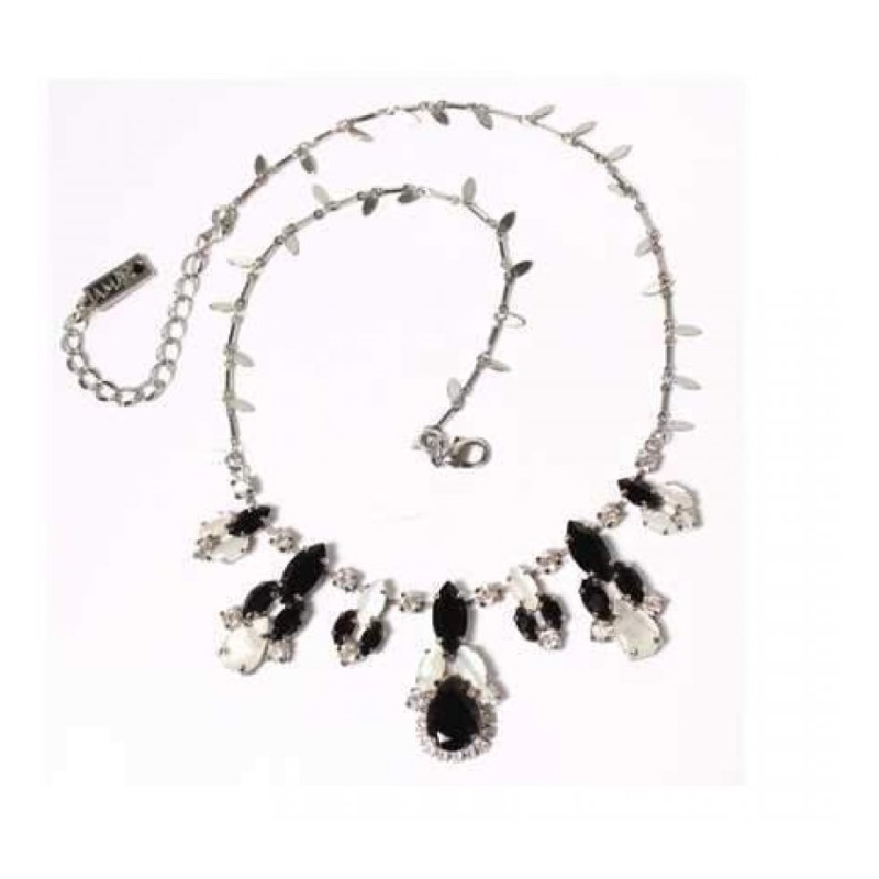 Amaro Handmade Snowdrop Necklace Black and Whi... | Necklaces by Amaro