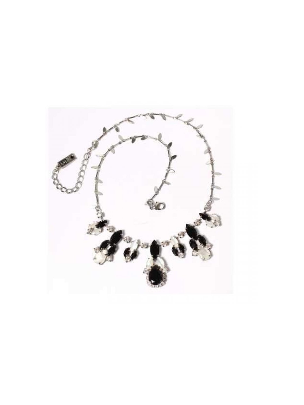 Amaro Handmade Snowdrop Necklace Black and Whi... | Necklaces by Amaro