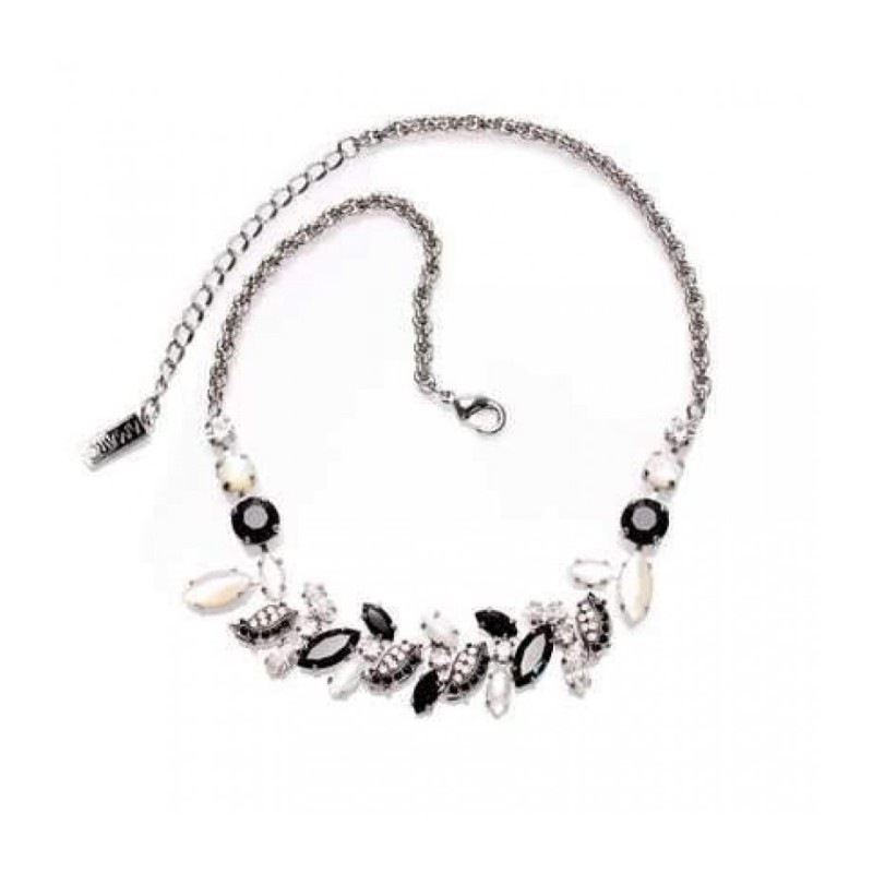 Amaro Handmade Necklace Black and White Semi P... | Necklaces by Amaro