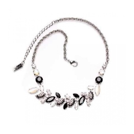 Amaro Handmade Necklace Black and White Semi P... | Necklaces by Amaro