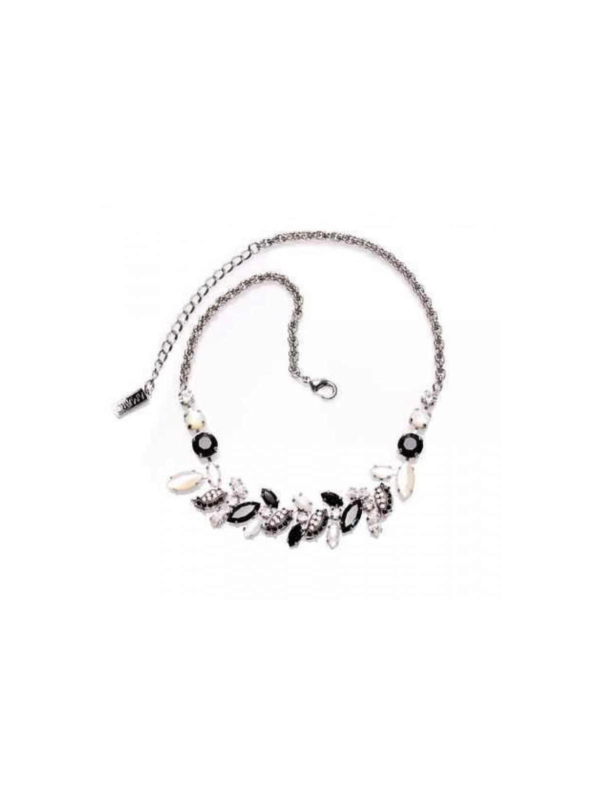 Amaro Handmade Necklace Black and White Semi P... | Necklaces by Amaro