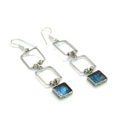 Michal Kirat Roman Glass Dangle Earrings wit... | Roman Glass Earrings