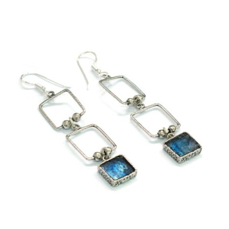 Michal Kirat Roman Glass Dangle Earrings wit... | Roman Glass Earrings
