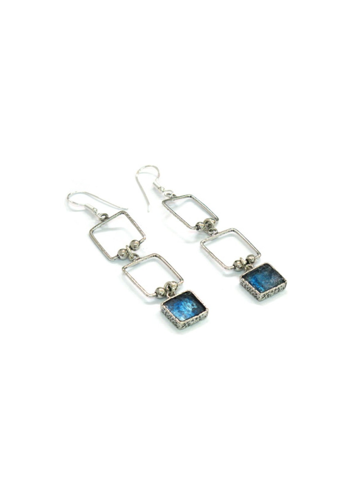 Michal Kirat Roman Glass Dangle Earrings wit... | Roman Glass Earrings