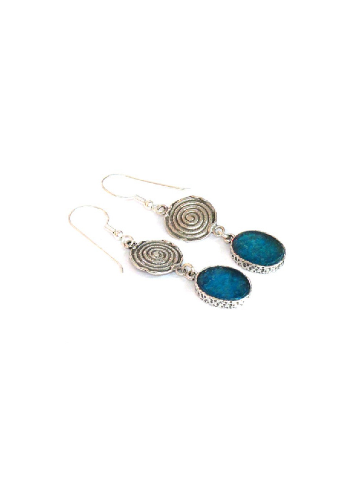Michal Kirat Sterling Silver Dangle Roman Gl... | Roman Glass Earrings