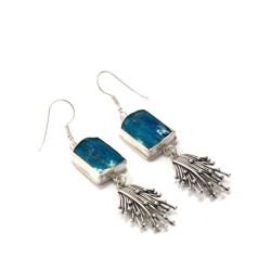 Michal Kirat Roman Glass Drop Earrings with ... | Roman Glass Earrings
