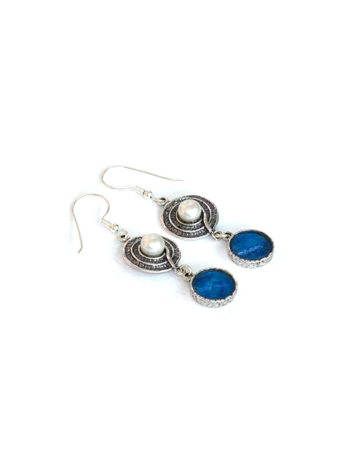Michal Kirat Sterling Silver Dangle Roman Gl... | Roman Glass Earrings