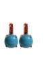 Amaro Handcrafted Rose Gold Plate Turquoise Earrings wit... | Earrings