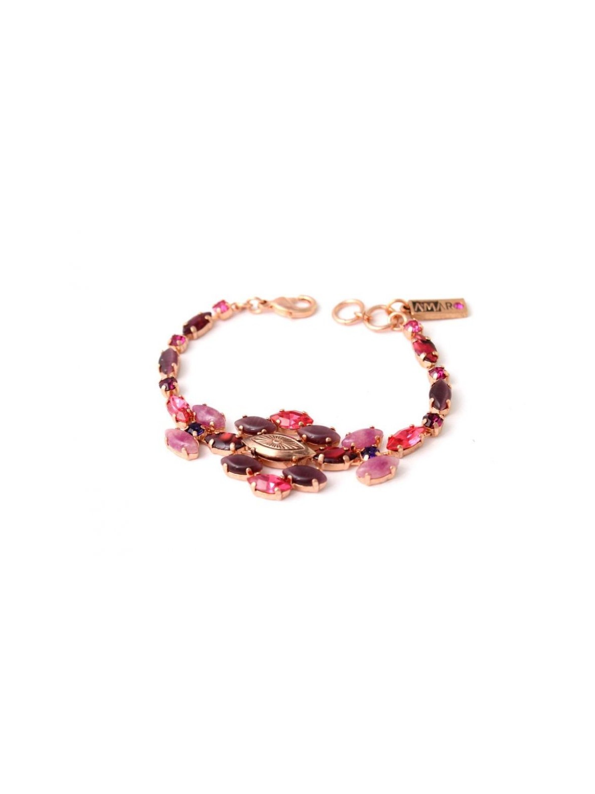 Amaro Handcrafted Bracelet 24k Rose Gold Plate... | Bracelets by Amaro