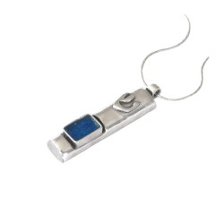 Michal Kirat Sterling Silver Necklace with ... | Roman Glass Necklaces