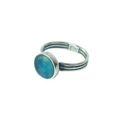 Michal Kirat Sterling Silver Ring Small Round Roman ... | Jewish Rings