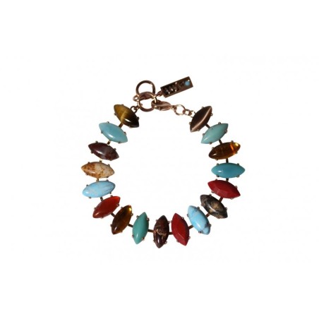 Amaro Handcrafted Bracelet Colorful Marquise S... | Bracelets by Amaro