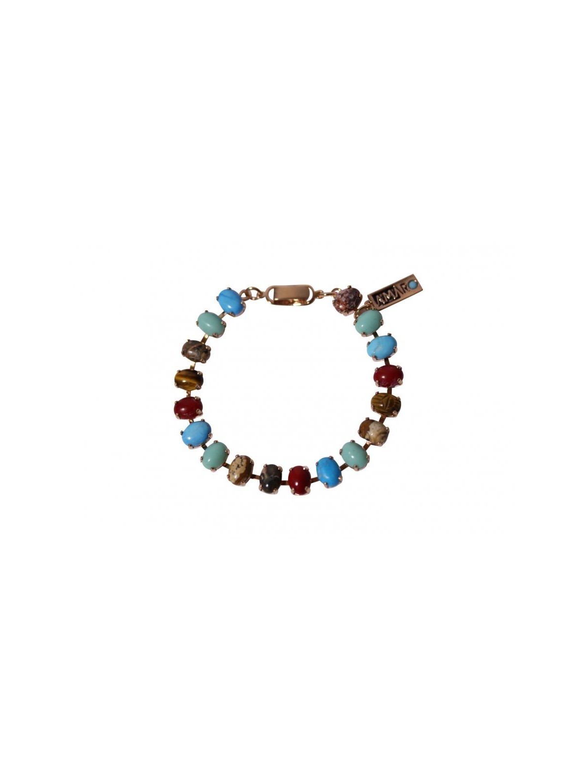 Amaro Handcrafted Bracelet Colorful Oval Small... | Bracelets by Amaro
