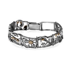 HaAri Silver and Gold Kabbalah Bracelet Seven ... | Bracelets by HaAri