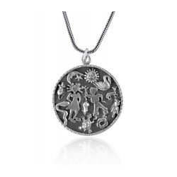 Silver Days of Creation Pendant by Golan Studio | Jewish Pendant