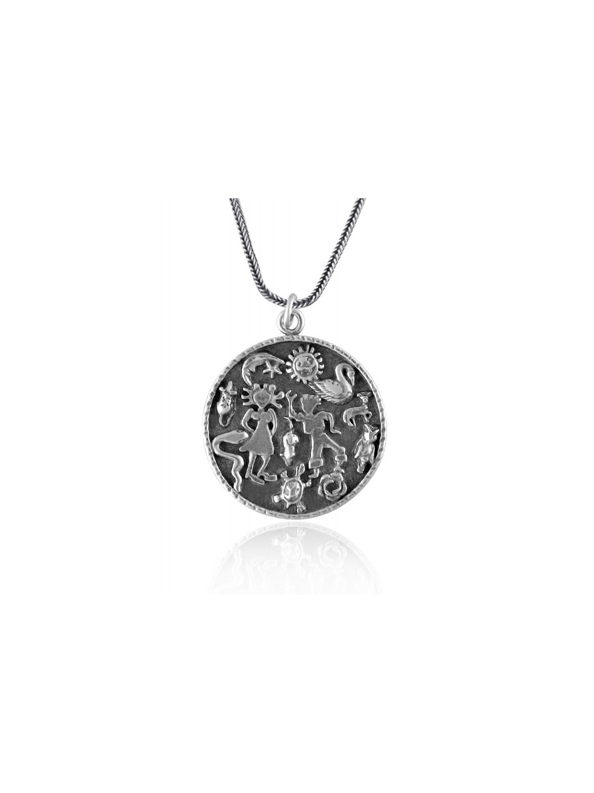 Silver Days of Creation Pendant by Golan Studio | Jewish Pendant