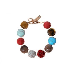 Amaro Handcrafted Bracelet Colorful Round Semi... | Bracelets by Amaro