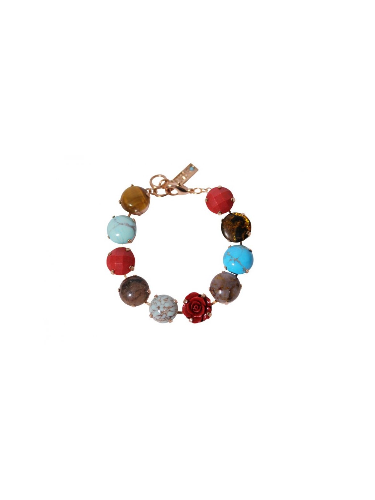 Amaro Handcrafted Bracelet Colorful Round Semi... | Bracelets by Amaro