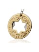 Silver Gold Shield of Abraham Necklace by HaAri Je... | Jewish Pendant