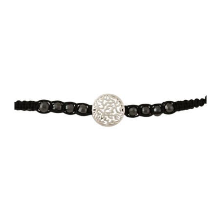 Black Bead Bracelet with Center Shema Charm | Charms by M Judaica