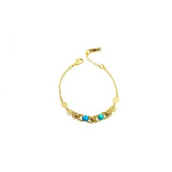 Amaro Handcrafted Gold Plate Bracelet Turquoi... | Bracelets & Anklets