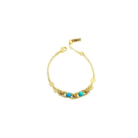 Amaro Handcrafted Gold Plate Bracelet Turquoi... | Bracelets & Anklets