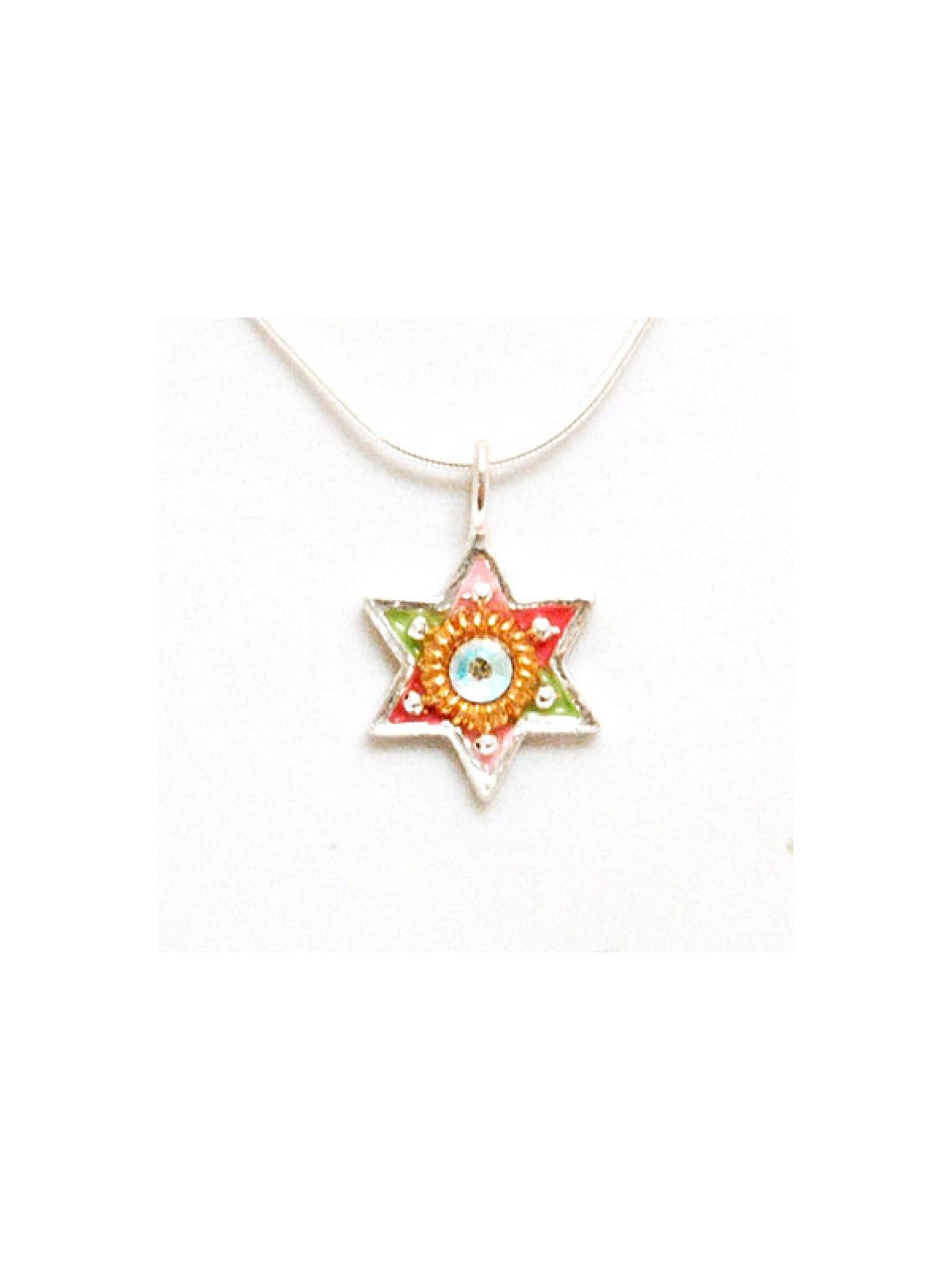 Colorful Star of David Pendant Shahaf | Necklaces by Esther Shahaf