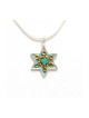 Turquoise Enamel Star of David Pendant... | Necklaces by Esther Shahaf