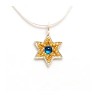 Star of David Pendant in Gold Blue by ... | Necklaces by Esther Shahaf