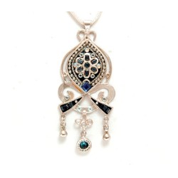 Silver Pendant in Black by Ester Shahaf | Necklaces by Esther Shahaf