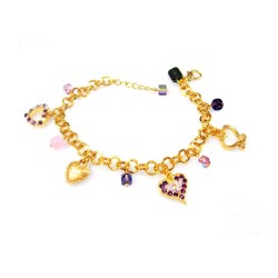 Heart Charm Bracelet by Edita | Israeli Fashion Jewelry