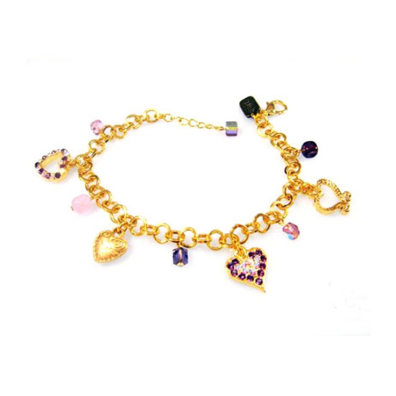 Heart Charm Bracelet by Edita | Israeli Fashion Jewelry