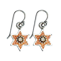 Silver Star of David Earrings Shades of Spring by Ester ... | Earrings
