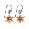 Silver Star of David Earrings Shades of Spring by Ester ... | Earrings