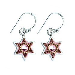 Pink Gold Sterling Silver Earrings by Ester Shahaf | Earrings