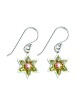 Green Pink Star of David Earrings by Ester Shahaf | Earrings