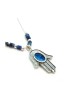 Michal Kirat Silver Hamsa with Roman Glass ... | Roman Glass Necklaces