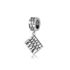 Sterling Silver Bracelet Charm Engraved Praying at... | Judaica Charms