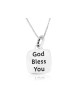 Sterling Silver Pendant Necklace G d Bless You | Jewish Pendant