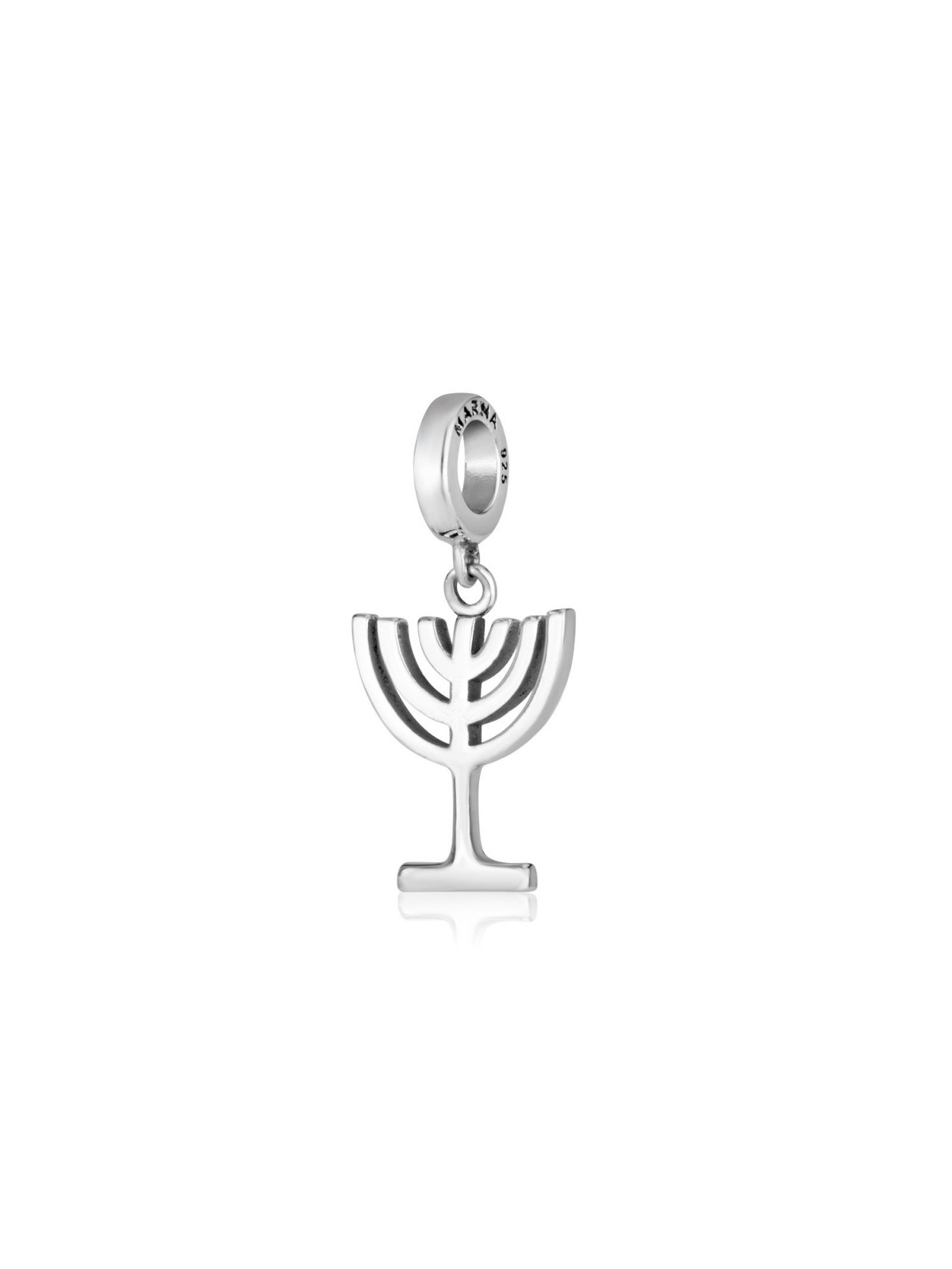 Sterling Silver Bracelet Charm 7 Branch Temple Men... | Judaica Charms