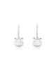 Sterling Silver Dangle Earrings King Davids Lyre Image | Earrings
