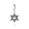 Sterling Silver Bracelet Charm Star of David Ename... | Judaica Charms