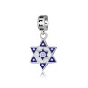 Sterling Silver Bracelet Charm Star of David with ... | Judaica Charms
