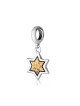 Sterling Silver Bracelet Charm Star of David with ... | Judaica Charms