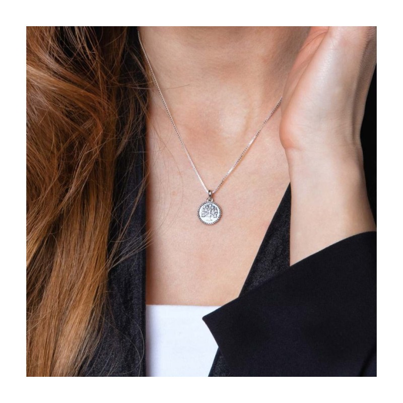 Sterling Silver Pendant Necklace Tree of Life Design | Jewish Pendant