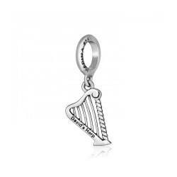 Sterling Silver Bracelet Charm King Davids Harp | Judaica Charms