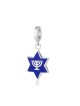 Sterling Silver Bracelet Charm Blue Star of David ... | Judaica Charms