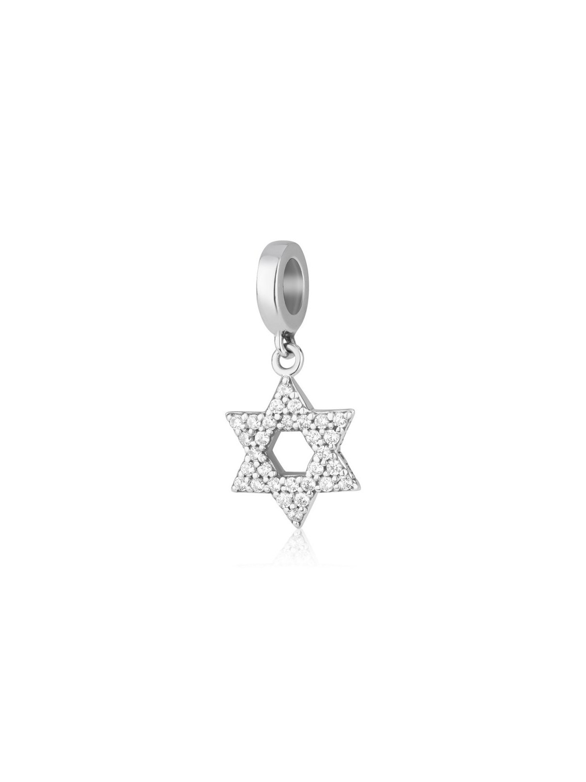 Sterling Silver Bracelet Charm Star of David Fille... | Judaica Charms